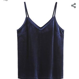 Strappy Velvet Camisole Top